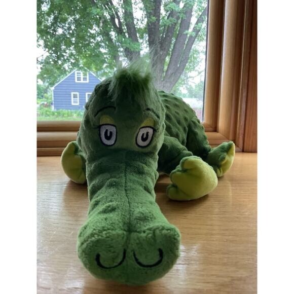 Kohls Cares Dr Seuss's ABC Alligator Crocodile Stuffed Plush Green and Book - Picture 7 of 9